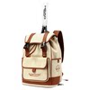 Jacquard embroidered fabric retro double shoulder mesh feather backpack