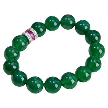 Cuijiangnan agate chalcedony bracelet, chinese style jewelry, high-end antique luxury green bracelet