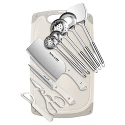 Stainless Steel Kitchen Knife and Cutting Board Two-In-One Set, Kitchen Utensils for Home Use, Cutting Board for Dormitory, Complete Kitchenware Set
