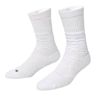 Pure white practical basketball socks towel bottom thickened american style