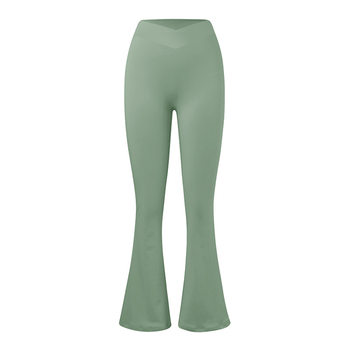 Yoga bell bottoms v waist fitness wide leg pants