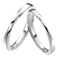 Fanci Fan Qi silver jewelry like a couple's ring 925 personality fashion simple open ring design niche design