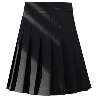 安可拉红色百褶裙女夏高腰a字显瘦短裙春秋西装料小个子半身裙裤