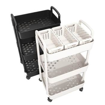 Trolley snack storage rack dormitory floor kitchen multi-layer mobile ຫ້ອງນ້ໍາ toy storage ຕູ້ bookshelf