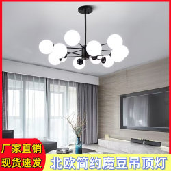 Nordic whole house light package, creative complete set of branch-shaped dining room lights, bedroom chandeliers, modern simple magic bean set combination