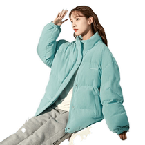 Tangshis new autumn and winter corduroy cotton coat for women solid color Korean version thickened and warm short jacket trend for women with stand collar.