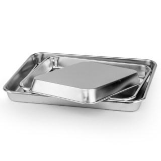 304不锈钢托盘长方形餐盘方盘 烧烤盘 平底蒸鱼盘子蒸饭盘 水果盘