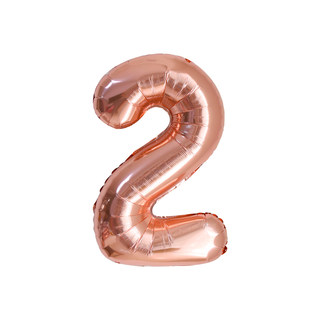 周岁生日派对布置32寸玫瑰金数字铝膜气球玫瑰金结婚婚礼婚庆装饰