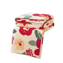 Boyang Coral Fleece Blanket Thickened Winter Blanket Nap Blanket Office Flannel Throw Blanket Wedding Red