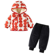 Boys suits autumn and winter baby one-year-old dresses childrens New Years Tang suits childrens winter New Years Eve festive New Years greetings clothes