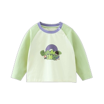 Qi Qi Xiong Boys T-shirt Raglan Sleeve Spring and Autumn 2024 New Bottoming Shirt Childrens Long Sleeve Baby T-Shirt Thin