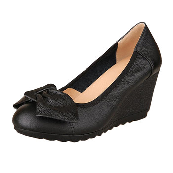 Spring fashionable soft-soled black 34 size high heels for work