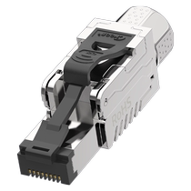 cncob Category 8 10 Gigabit industrial voltage-free crystal head over 6 Category 6 Gigabit shielded tool-free network cable head
