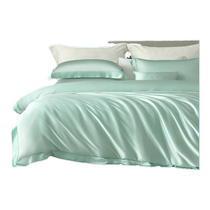 Mercury Home Textiles Silk Four-piece Set 100 Mulberry Silk Tencel Set Solid Color Quilt Cover Sheets High-End Bedding