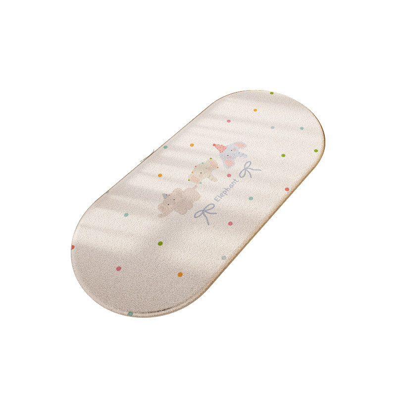 Medisha oval bedside rug children's room floor mat