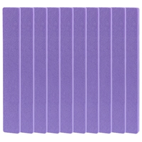 10 квадратных пилочек из губки фиолетового цвета, двусторонние матовые 100/180
