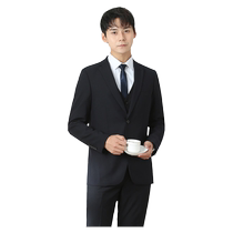 Suit mens suit business attire formal wear college student civil servant interview professional work suit groomsman suit small suit