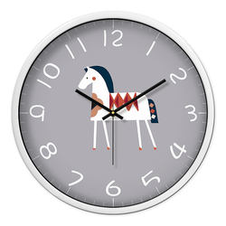 Children's wall clock children's bedroom silent wall clock kindergarten cute cartoon animal clock zodiac clock