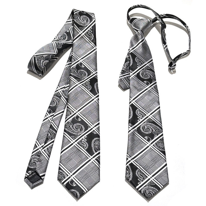 Men's and women's black and white checkered wide version JK cashew pattern hand-stitched zipper no stitching gray and black stripes