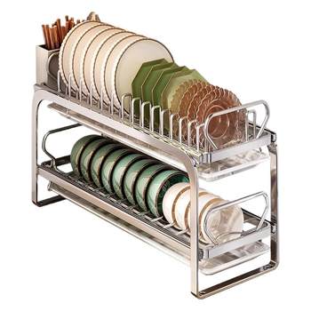 Kitchen pull-out dishes storage rack cabinet bowls drawer basket bowls bowls bowls bowls bowls bowls bowls drain storage rack countertop