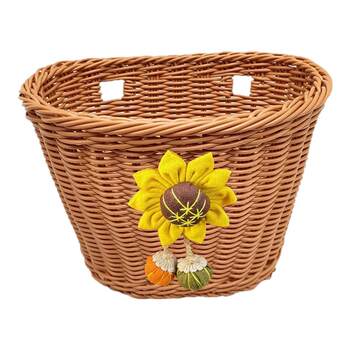 Electric vehicle front hanging bag woven rim basket