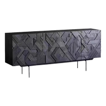 Luxurious medieval style side cabinets carved sideboards light luxury quiet storage cabinets TV cabinets black oak entrance cabinets