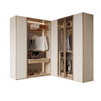 Oppein customized wardrobe new light luxury bedroom cabinet