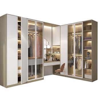 Official gold medal wardrobe whole house customized home bedroom cloakroom walk-in overall home decoration furniture cabinet customized