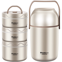 316 stainless steel insulated lunch box office worker lunch box three-layer separated 304 student lunch box microwaveable