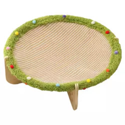 New Version of Cat Scratching Board, Trampoline Style, Suitable for All Seasons, Moisture-Proof, Round Pet Cat Scratching Board, Cat Toy, Wear-Resistant and Does Not Shed Debris