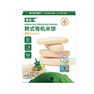 敏星韩式米饼有机无添加小麦麸质蛋奶孩子磨牙饼干健康儿童零食