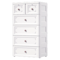 Thickened storage cabinet childrens locker snack cabinet baby wardrobe household drawer five-drawer cabinet multi-layer organizing box