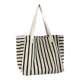 Classic striped canvas bag, versatile, double-sided, large capacity