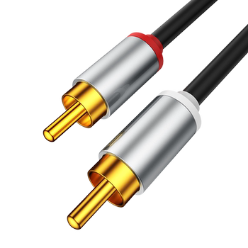 Youlian double lotus head audio cable 2rca two to two