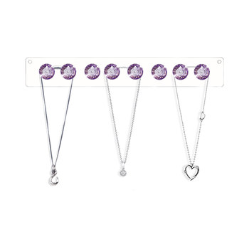 Acrylic punch-free necklace bracelet wall rack