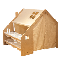 Mushroom forest childrens tent solid wood game house indoor princess castle boys and girls sleeping toy small house