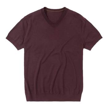 Mrbu machine washable australian solid color wool sweater autumn basic v-neck wool t-shirt men's bt15399 Mrbu machine washable australian solid color wool sweater autumn basic v-neck wool t-shirt men's bt15399
