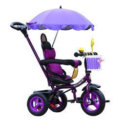 Large children's tricycle bike baby hand cart, baby car, 1-3-5 years old bicycle bicycle bicycle lightly slipping