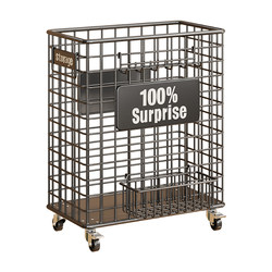 Yoga Mat Storage Basket, Large Household Model with Wheels, Movable, for Storing Badminton Rackets, Fitness Equipment, and Sports Tools