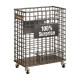 Large removable yoga mat storage basket with wheels