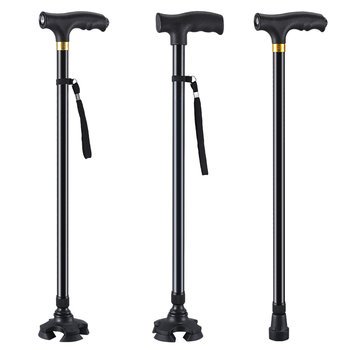 Anti-slip adjustable height crutches for the elderly