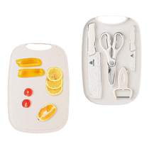 Baby food knife set kitchen utensils baby special cutting knife cutting board two-in-one chopping board tool set 1789