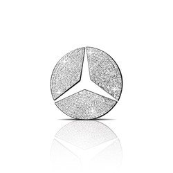 ONGO is suitable for the new Mercedes-Benz C-class GLC300L interior crystal CLE260 car logo diamond steering wheel decoration