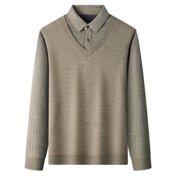 Woodpecker fake two piece wool sweater men's Woodpecker fake two piece wool sweater men's