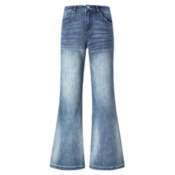 ກາງເກງ bootcut ສີຟ້າອ່ອນ 2026 summer ບາງໆ ແບບໃຫມ່