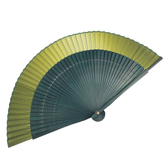 Mumuxi solid color gradient new Chinese style small folding fan