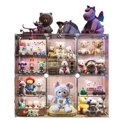 Doll Storage Box Doll Plush Toy Figure Blind Box Transparent Imitation Acrylic Display Cabinet Lina Belle