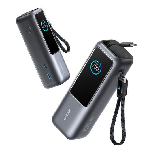 【新国标3C认证】Anker安克能量舱165W高功率大容量充电宝可上飞机携带2025新款快充移动电源20000适用苹果17