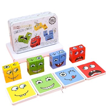 Early education puzzle parent-child interactive fun face-changing rubik's cube