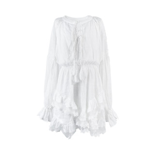 White texture dress eight-cover pinkypiggy